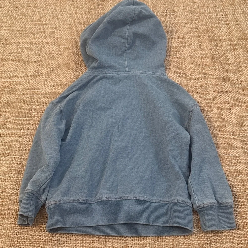 Gap Chambray Stonewashed Blue Hoodie Sweatshirt 2T